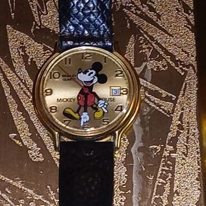 RARE Mickey Mouse WATCH 1983 50 YEARS OF TIME SWISS Ltd Ed Bradley